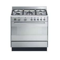 Cooker with Multifunction Oven Gas Hob 900 mm Smeg Concert SUK91MFX9 - Stainless steel