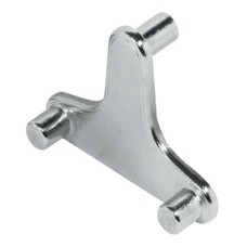Shelf Clamp Support Plug in for Wooden Shelves 16-22 mm Thick and Ø 5 mm Holes Steel Nickel plated