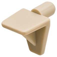 Shelf Support Plug in for Wooden and Glass Shelves and Ø 5 mm Hole with Grooved Plug for wooden and glass shelves Beige