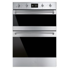 Double Oven Multifunction 600 mm Smeg Classic DOSF6390X - Stainless steel and dark glass
