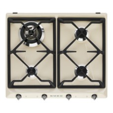 Hob Gas 4 Burners 600 mm Smeg Victoria SR964PGH - Cream