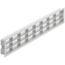 Ventilation Grille Plastic with Fixing Clips and with Louvres Over 200 cm² ventilation area Grey finish length 458 mm