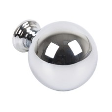 Knob with Backplate Zinc Alloy Ø 30 mm Odessa Polished chrome