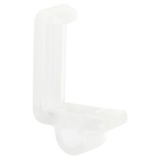 Shelf Retainer for Use with Plug in Shelf Support for 19 mm Shelf Thickness Transparent