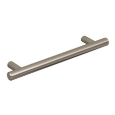 Bar Handle Steel Ø 12 mm Fixing Centres 128-560 mm Barnabus Stainless steel effect fixing centres 128 mm