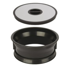 Worktop Waste Bin for Mounting in Ø 276 mm Hole Bin Bag Holder Black plastic