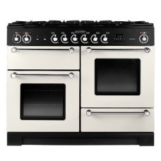 Range Cooker Dual Fuel 1100 mm Rangemaster Kitchener 110 Black finish chrome trim