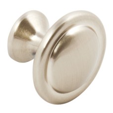 Knob Zinc Alloy Ø 43 mm Constance Stainless steel effect