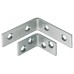 Chair Bracket With 4 Screw Holes Steel Dim. A x B x C  50 x 50 x 15 mm with 4 fixing holes screw size 3.0 mm blue galvanized