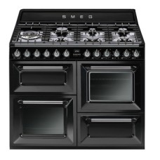 Cooker Dual Fuel Traditional Four Cavity Gas Hob 1100 mm Smeg Victoria TR4110BL1 - Black