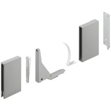 Glass Panel Holder for Häfele Matrix Box P Glass Side Panels For gallery railing system Metallic silver