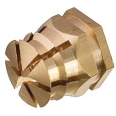 Spreading Press-Fit Sleeve Internal Thread M6 Brass for drill hole Ø: 8 mm Length 12 mm