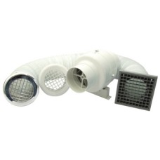 Extractor Fan Set Centrifugal In-Line Fan Set Extracts up to 110 m3/hour 31 litres per second In-line fan set