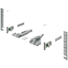 Internal Drawer Front Accessories Set for 185 mm Drawer Sides Grass Vionaro For screw fixing silver grey