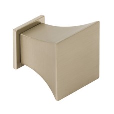 Knob with Backplate Zinc Alloy 30 x 30 mm Augusta Stainless steel effect