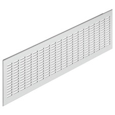 Ventilation Grille for Recess Mounting Length 480 mm Recessed Length 436 mm With 20 x 3 mm Oval Slots Arranged in Parallel Ventilation area 100.2 cm2 height 80 mm flange height 65 mm bronze
