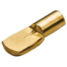 Shelf Support Plug in for Wooden Shelves and Ø 5 mm Hole with Anti-Slide Feature Load-bearing capacity 80 kg Brass plated