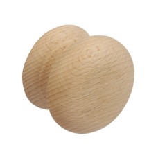 Victorian Knob Wood Ø 54 mm Cross Grain Oak antique oak stained and lacquered