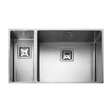 Sink 1.5 Bowl Rangemaster Atlantic Kube KUB5018 Stainless steel sink undermount Half bowl on left