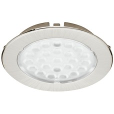 LED Downlight 12 V Ø 68 mm Rated IP20 Loox Compatible LED Metris Energy efficiency class: A Stainless steel coloured finish cool white 4500 K