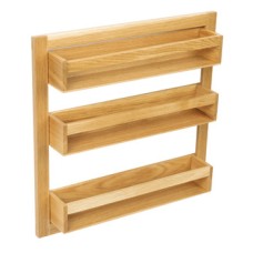 Spice Rack Clear Lacquered European Oak Spice rack with three shelves