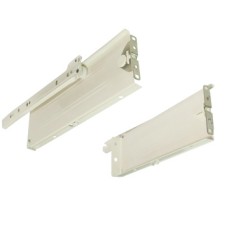 Metal Drawer Sides Single Walled with Self Closing Runners Steel Height 86 mm installed length 500 mm cream-white