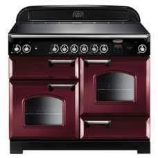Range Cooker Electric Ceramic 1100 mm Rangemaster Classic 110 CLA110ECCY/C - Cranberry finish chrome trim