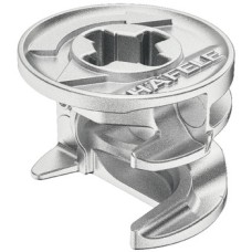 Connector Housing without Rim Zinc Alloy Minifix 15 For wood thickness from 13 mm dim. A 6.5 mm drilling depth x 11.0<sup>+0.2 </sup>mm bright