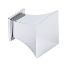 Knob with Backplate Zinc Alloy 30 x 30 mm Augusta Polished chrome