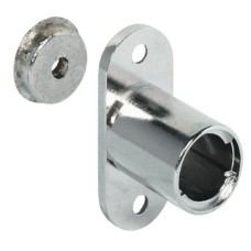 Adapter housing for Symo adapter knob fixed for installation of fixed adapter knobs with length of 30 and 33 mm With screw-on plate