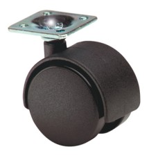 Swivel Twin Wheel Castor without Brake Ø 40-50 mm Hooded 38 mm Plate Fixing Wheel Ø 40 mm load capacity 35 kg
