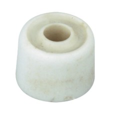 Door Stop Floor Fixing Ø 26 mm Plastic White