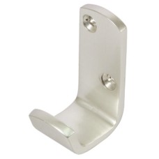 Coat Hook Aluminium Heavy Gauge 3 mm Face fixing Satin anodised aluminium finish