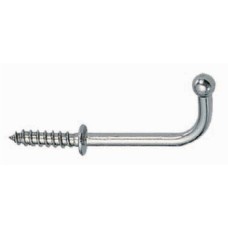 Wire Hook Stainless Steel 22 x 14 mm 11 mm thread length Polished stainless steel finish