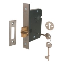 Deadlock Modular Mortice Lever Clawbolt for Sliding Doors Case Size 76 mm 3 lever backset 57 mm case size 76 mm satin brass