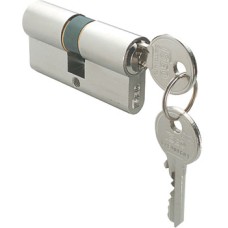 Profile Cylinder Double Key Only Both Sides Brass Size (AxB): 30 x 30 mm keyed alike matt nickel plated