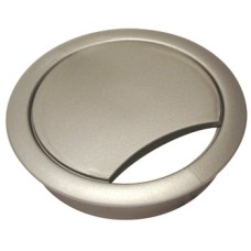 Cable Outlet Ø 80 mm Two Part Plastic Depth 17.5 mm Silver finish
