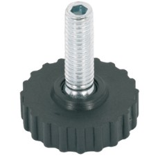 Base Leveller with Ball Joint and M8 x 22 mm Threaded Bolt Plastic Plastic plate Ø 25 mm base height 10 mm