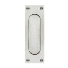 Pull Handle Flush Square Corners Stainless Steel Startec Length 120 mm stainless steel for wooden sliding doors Satin