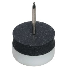 Pin Type Glide White Plastic with Black Rubber Layer Glide Ø 30 mm