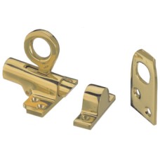 Fanlight Catch Operated by Finger or Pole Hook Brass Polished