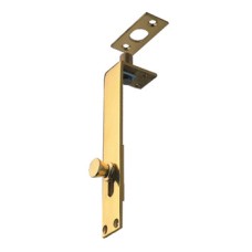 Flush Bolt Knob Slide Width 25 mm Brass Length x width: 152 x 25 mm polished