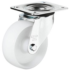 Swivel Single Wheel Castor without Brake Wheel Ø 80-125 mm 100 mm Plate Fixing with screw-on plate Wheel Ø 125 mm load capacity 200 kg