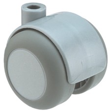 Swivel Twin Wheel Castor without Brake Ø 50 mm Hooded Ø 8 mm Pin Hole Wheel Ø 50 mm load capacity 40 kg