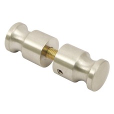 Double Fixed Knob 316 L Cubicle Fittings for 13 mm Board Partitions PBA Stainless steel Satin finish