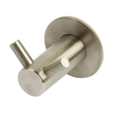 Coat Hook Stainless Steel 40 x Ø 35 mm Face fixing Brushed stainless steel finish