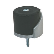Door Stop Shielded Floor Mounted for Timber or Concrete Floors Aluminium Satin anodised
