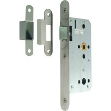 Mortice Latch Radius Forend Case Size 92 mm Startec Backset 60 mm case size 92 mm satin stainless steel