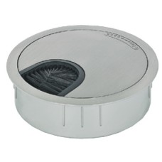 Cable Outlet Ø 80 mm Two Part Zinc Alloy With flexible brush seal Aluminium colour RAL 9006 Ø 80 mm