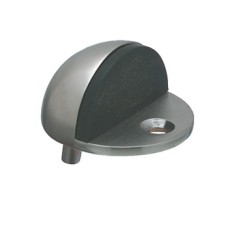 Door Stop Floor Mounted Ø 45 mm Stainless Steel with Rubber Buffer Anti-turn peg Polished